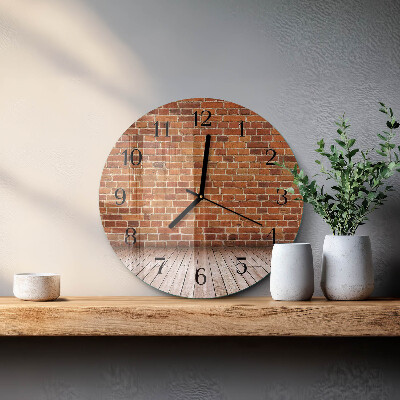 Reloj de pared redondo Muro de ladrillo
