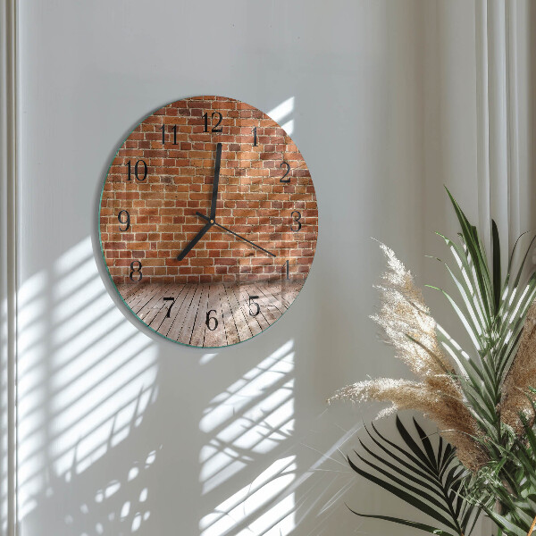 Reloj de pared redondo Muro de ladrillo