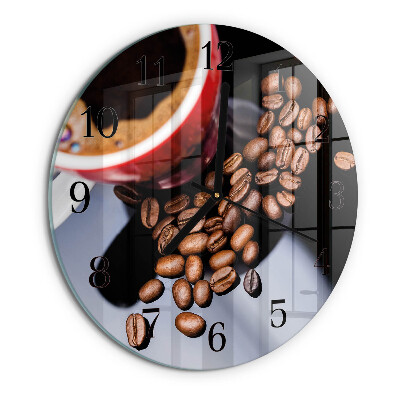Reloj de pared redondo Taza de café