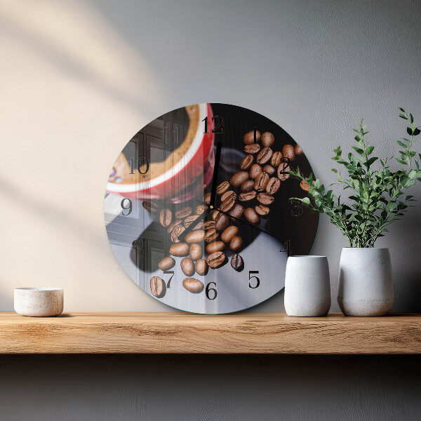 Reloj de pared redondo Taza de café