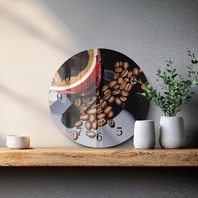 Reloj de pared redondo Taza de café