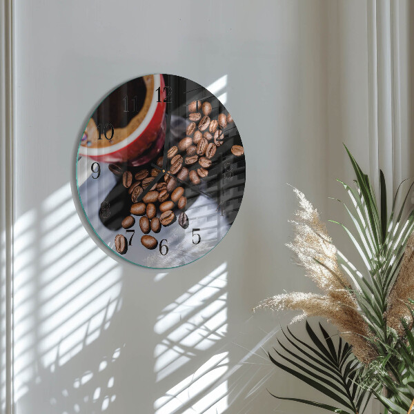 Reloj de pared redondo Taza de café