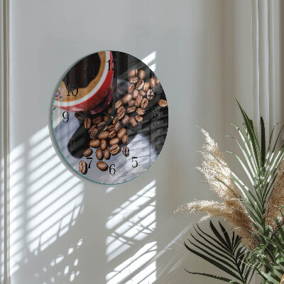 Reloj de pared redondo Taza de café