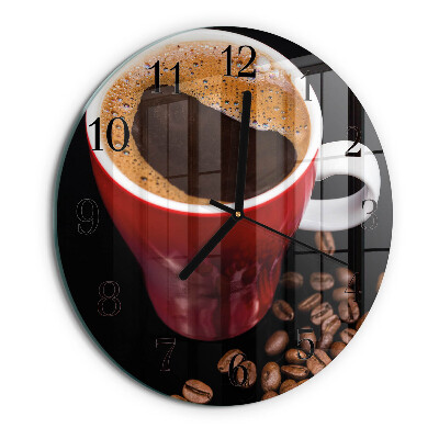 Reloj de pared redondo Taza de café