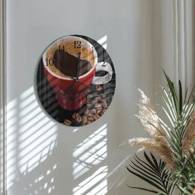 Reloj de pared redondo Taza de café