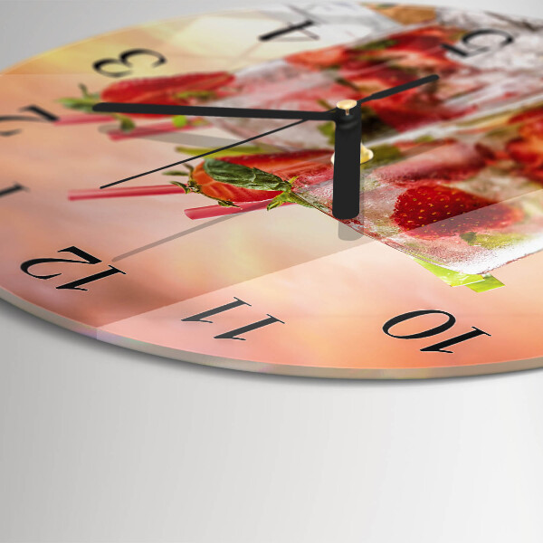 Reloj de pared redondo fresas