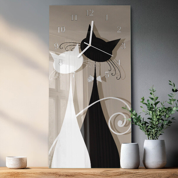 Reloj vertical Gatos