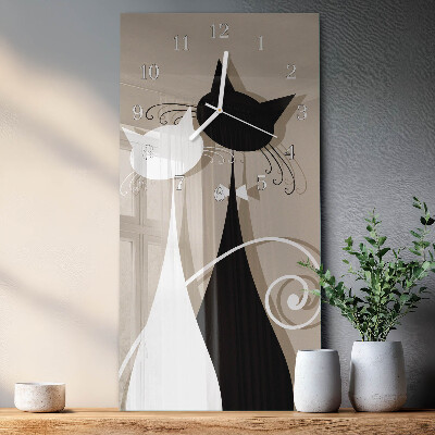 Reloj vertical Gatos