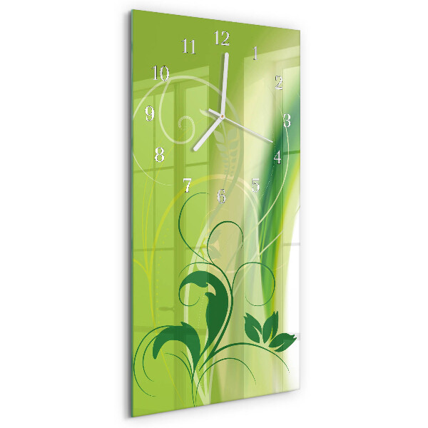 Reloj vertical Patrón de flores