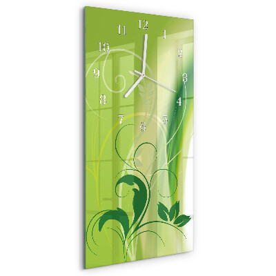 Reloj vertical Patrón de flores