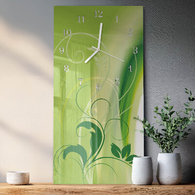Reloj vertical Patrón de flores