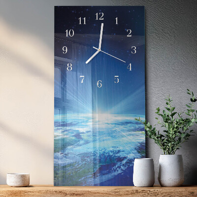 Reloj vertical El universo de la Tierra