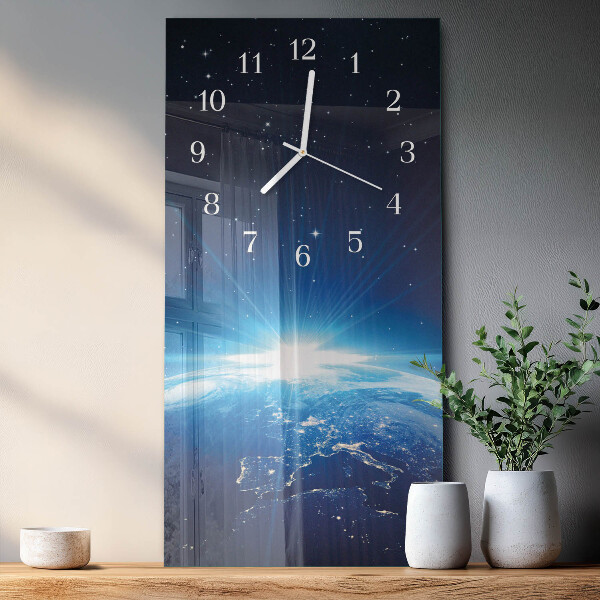 Reloj vertical Weltall de la Tierra