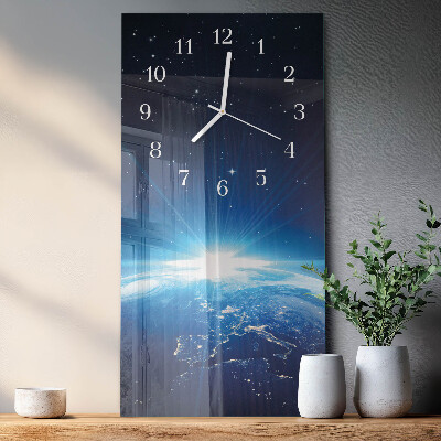 Reloj vertical Weltall de la Tierra