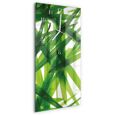 Reloj vertical hojas de plantas