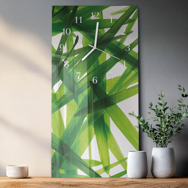 Reloj vertical hojas de plantas