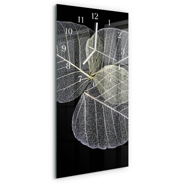 Reloj vertical hojas de plantas