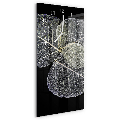 Reloj vertical hojas de plantas