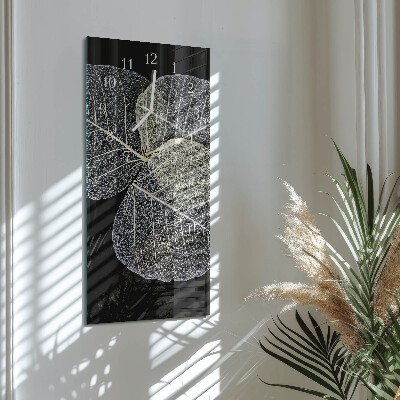 Reloj vertical hojas de plantas