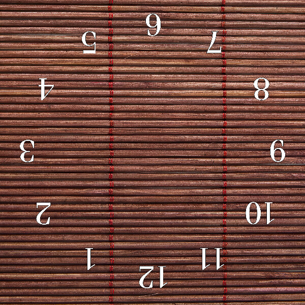 Reloj vertical Persianas de bambú