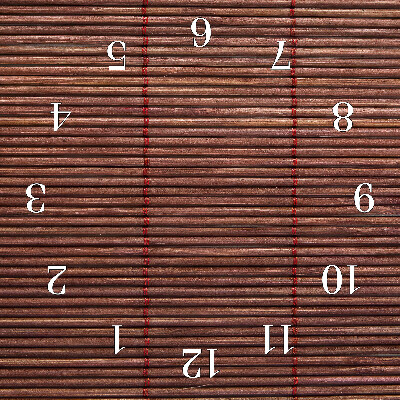 Reloj vertical Persianas de bambú