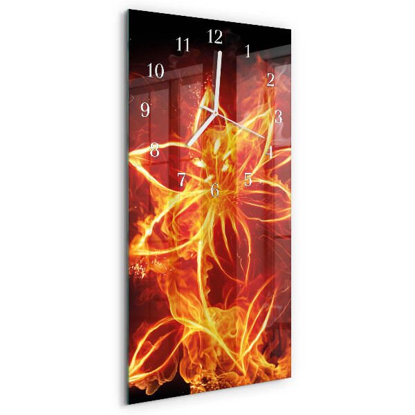Reloj vertical Flor de fuego