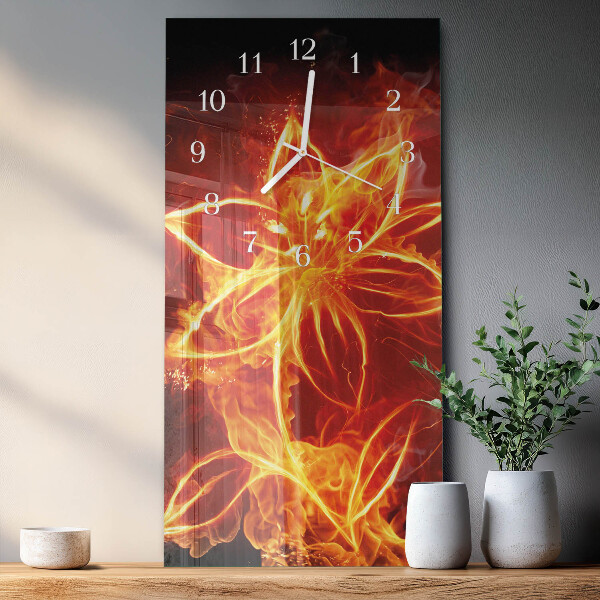 Reloj vertical Flor de fuego