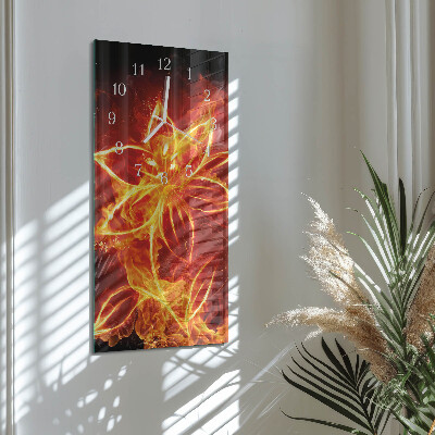 Reloj vertical Flor de fuego