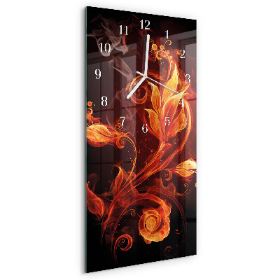 Reloj vertical Flor de fuego