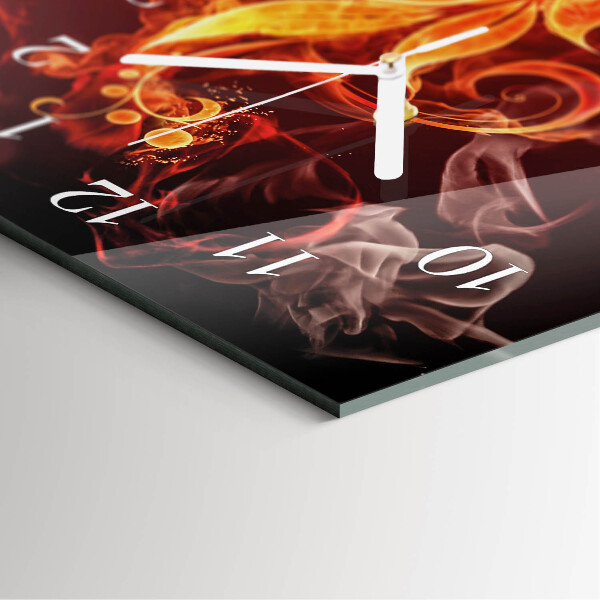 Reloj vertical Flor de fuego