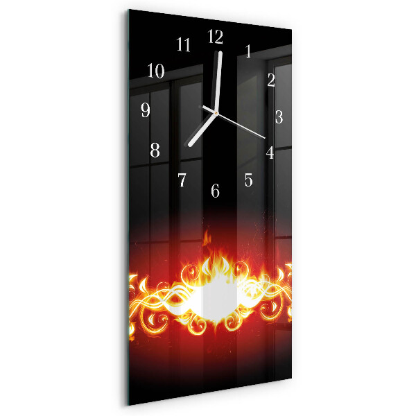 Reloj vertical Flor de fuego