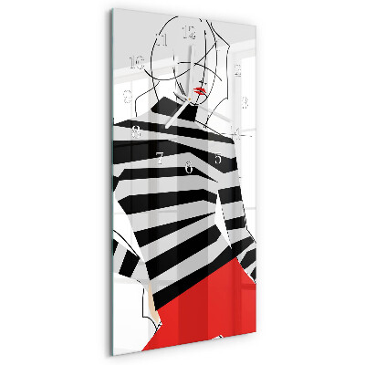 Reloj vertical Mujer blanca