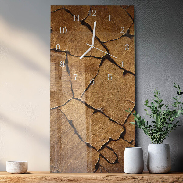 Reloj vertical Patrón de madera