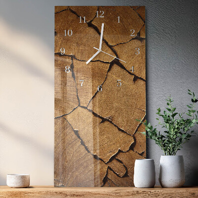 Reloj vertical Patrón de madera