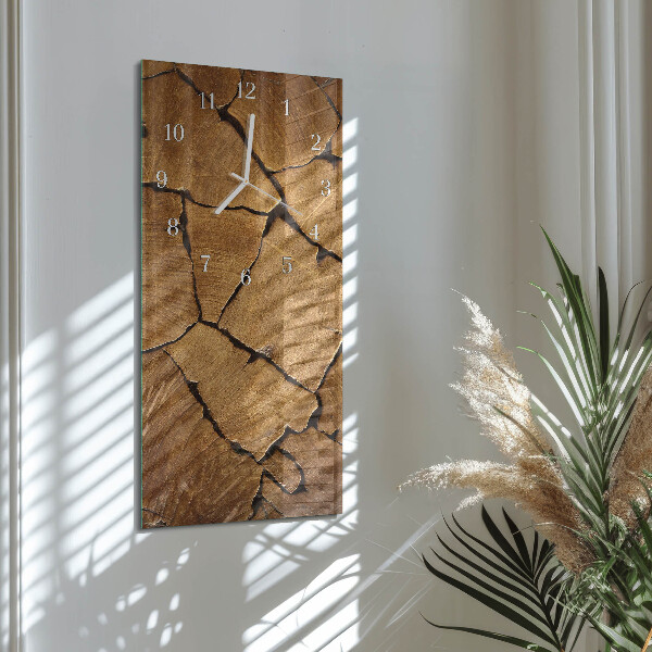 Reloj vertical Patrón de madera
