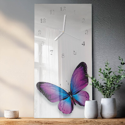 Reloj vertical mariposas