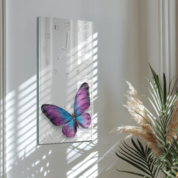 Reloj vertical mariposas