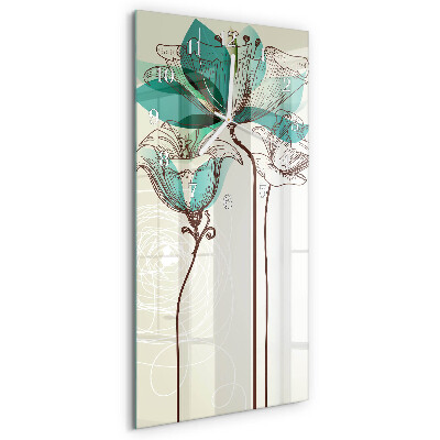 Reloj vertical Flor