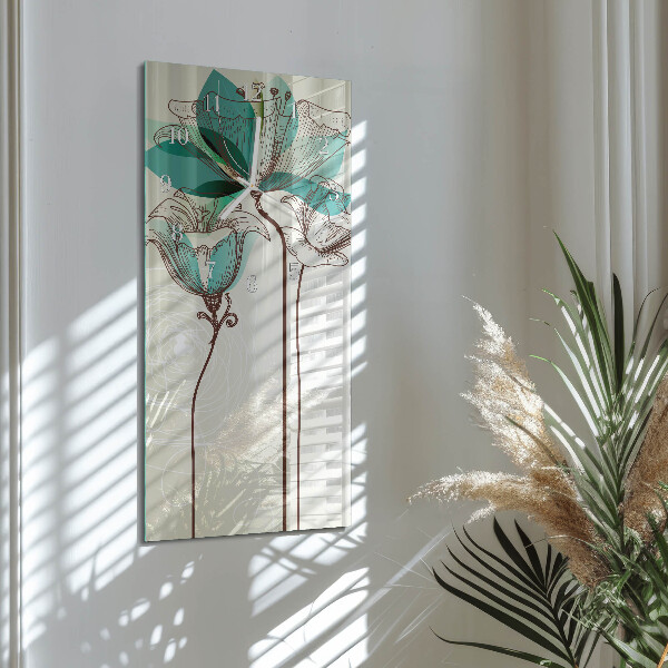 Reloj vertical Flor