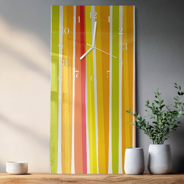 Reloj vertical rayas