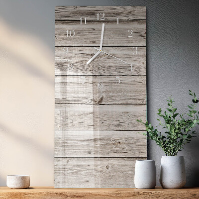 Reloj vertical listones de madera
