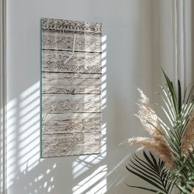 Reloj vertical listones de madera