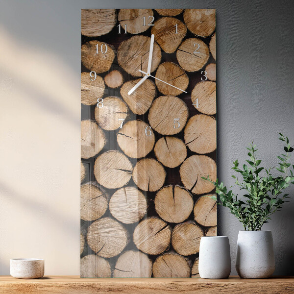 Reloj vertical vigas de madera
