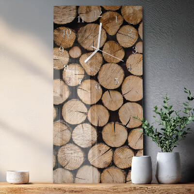 Reloj vertical vigas de madera