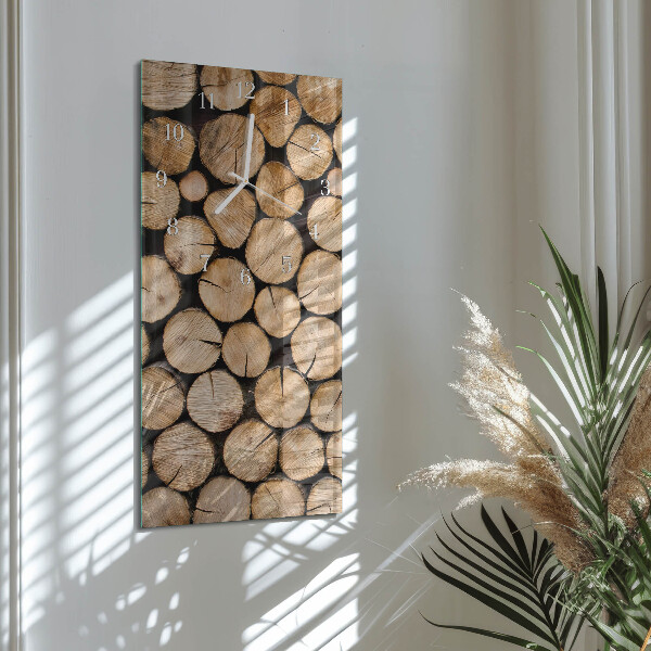 Reloj vertical vigas de madera