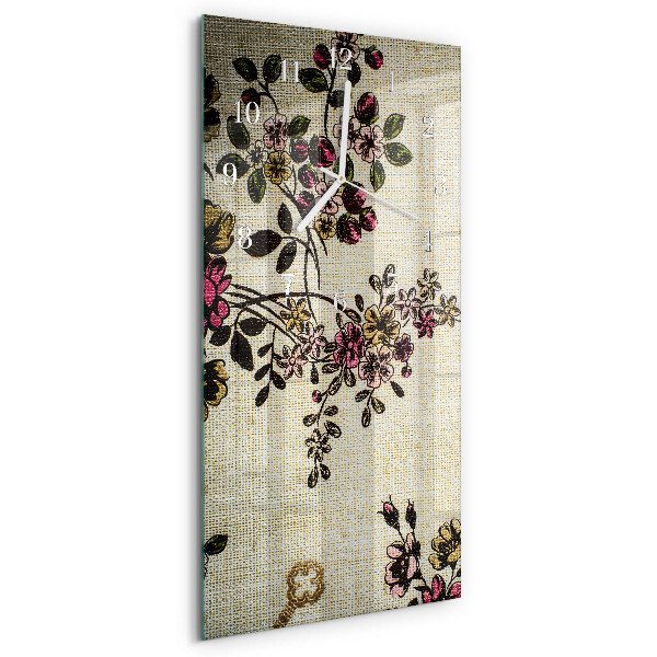 Reloj vertical Estampado floral