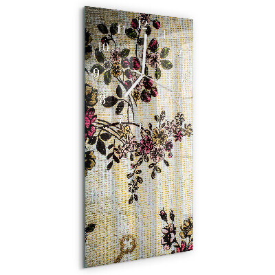 Reloj vertical Estampado floral