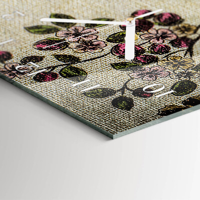 Reloj vertical Estampado floral