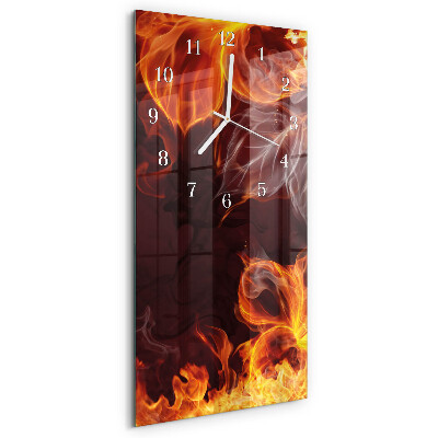 Reloj vertical Flores de fuego
