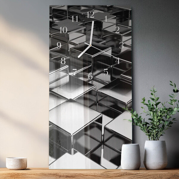 Reloj vertical Cubos de metal